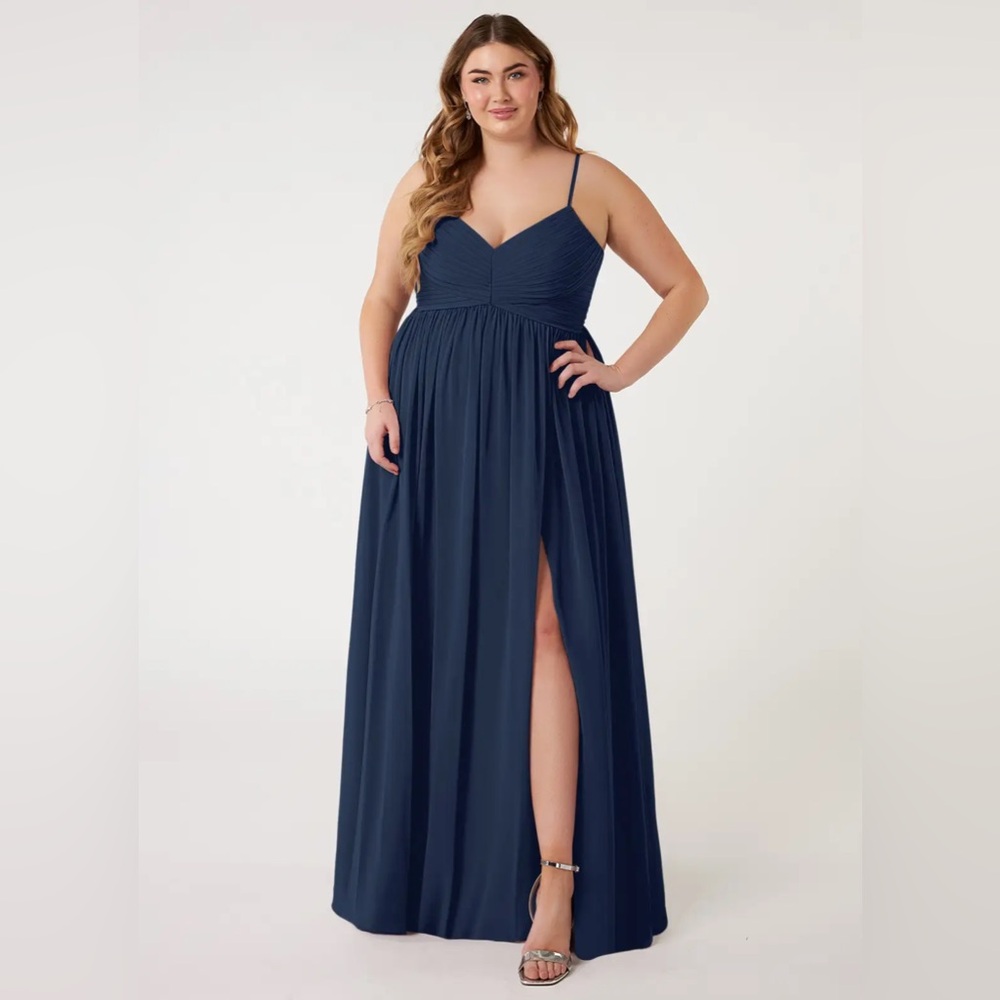 Azazie Alia Navy Bridesmaid Dress